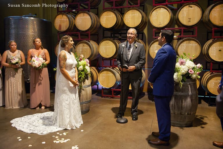Cask-room ceremony at Newport Vineyards. Photography: Susan Sancomb.